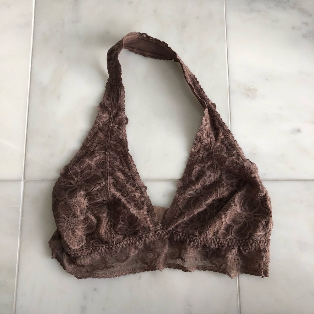 VS PINK lace halter bra